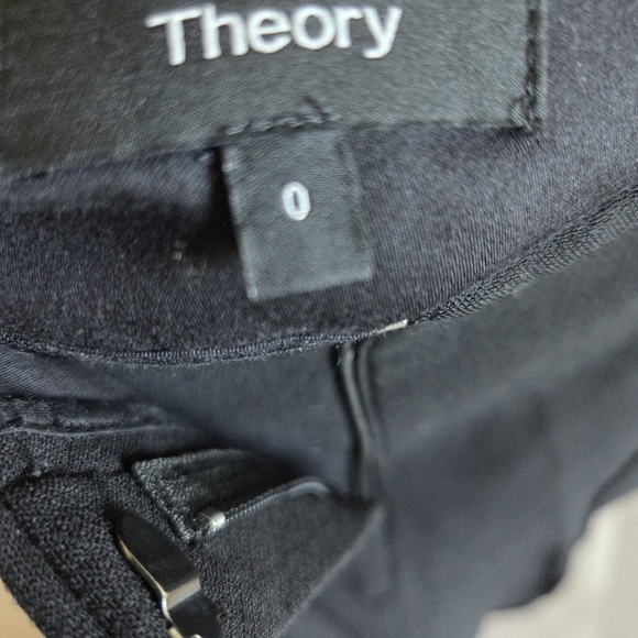 Theory Black Wide Leg Pants 0 - Picture 6 of 6